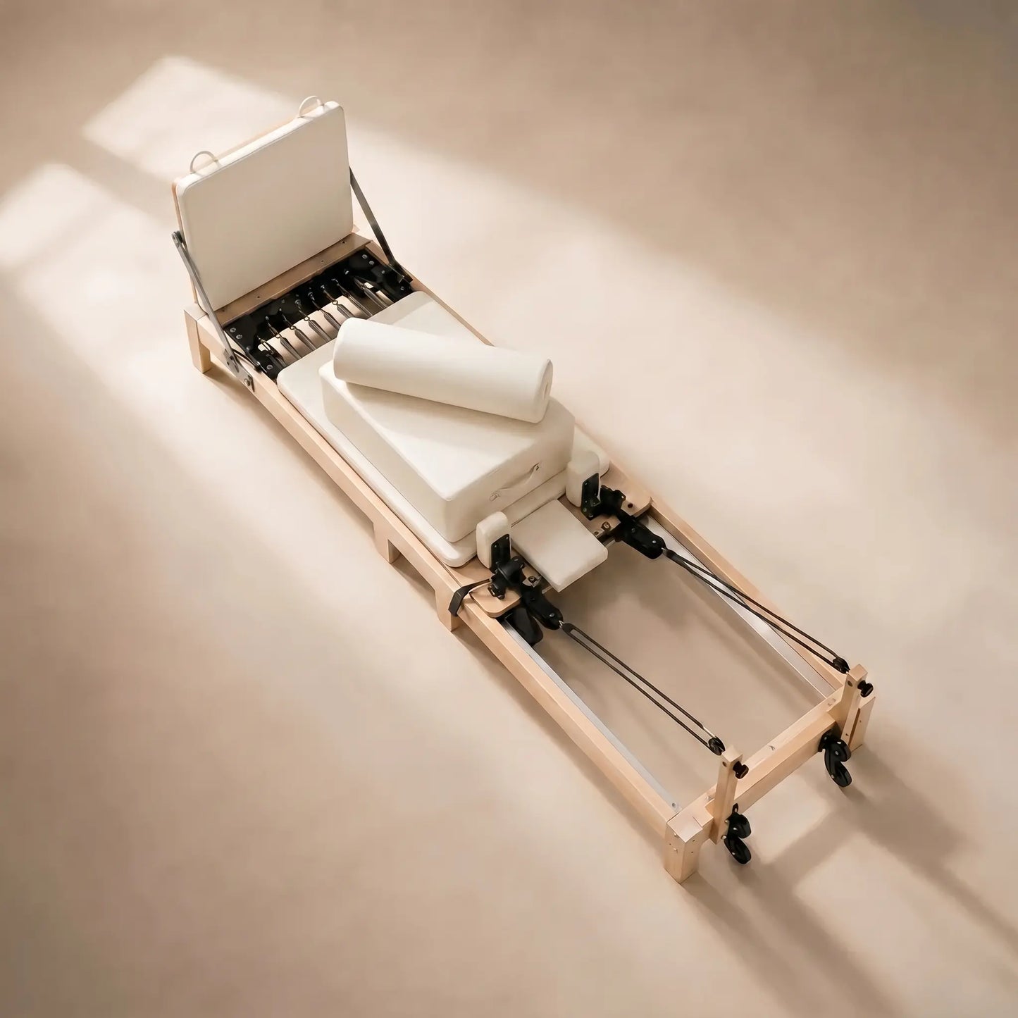 Foldable Pilates Reformer - Ivory Silk Edition