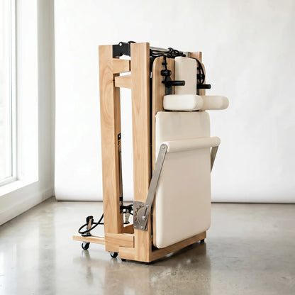 Foldable Pilates Reformer - Ivory Silk Edition