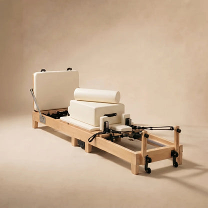 Foldable Pilates Reformer - Ivory Silk Edition