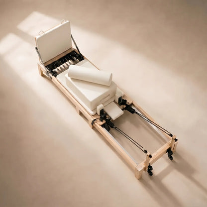 Foldable Pilates Reformer - Ivory Silk Edition