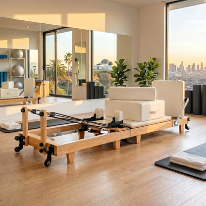 Foldable Pilates Reformer - Ivory Silk Edition