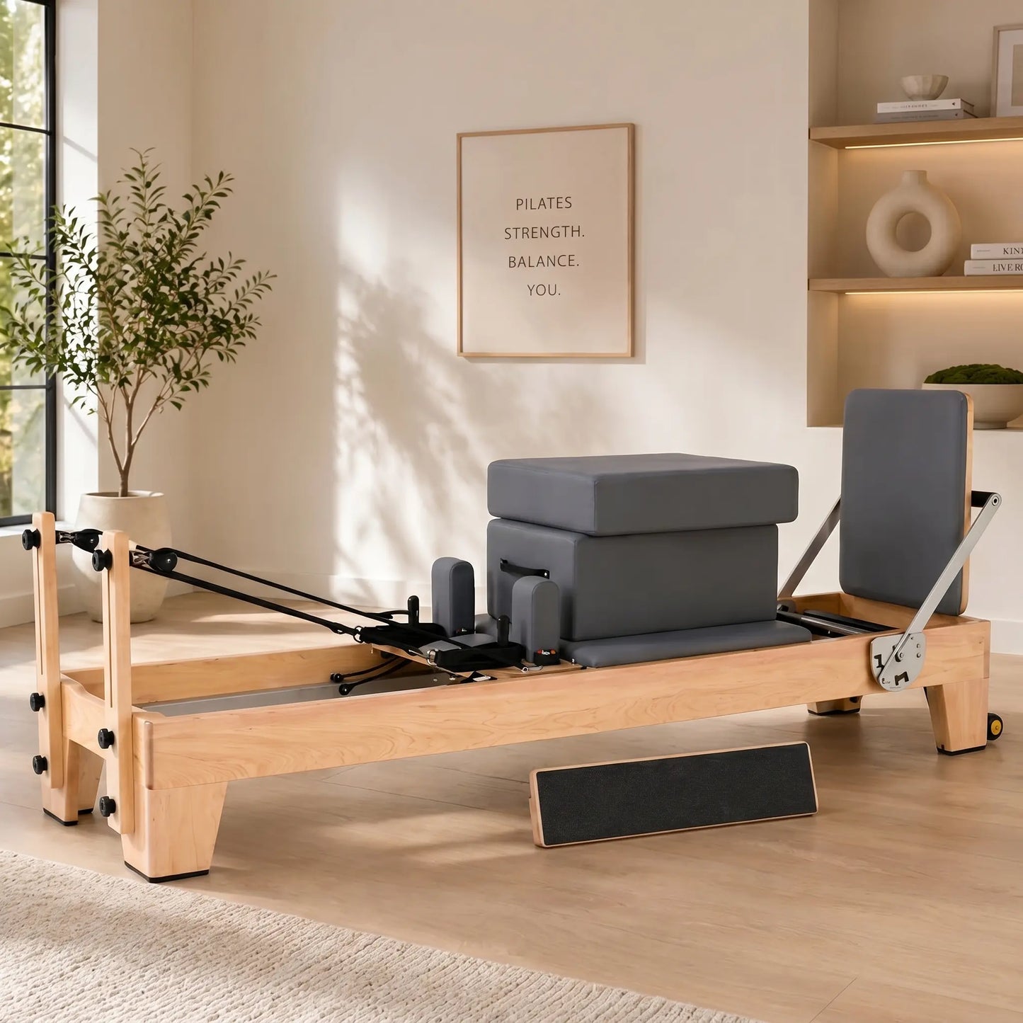 Wood Pilates Reformer — Studio Quality
