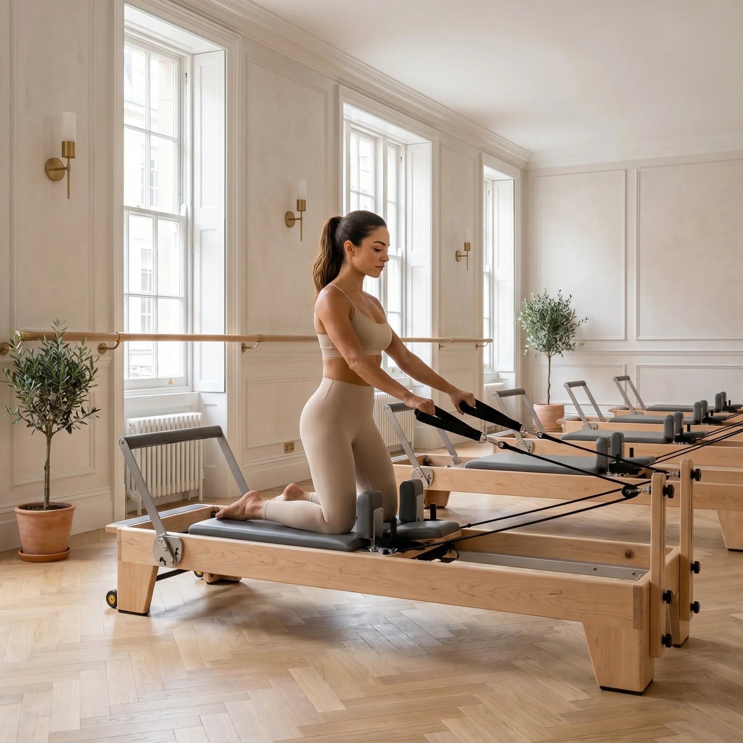 Wood Pilates Reformer — Studio Quality