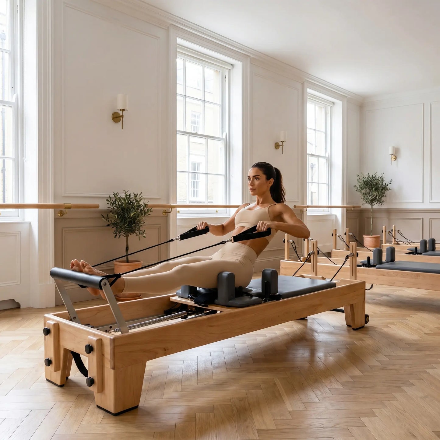 Wood Pilates Reformer — Studio Quality