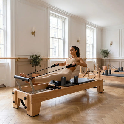 Wood Pilates Reformer — Studio Quality