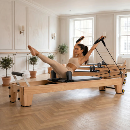 Wood Pilates Reformer — Studio Quality